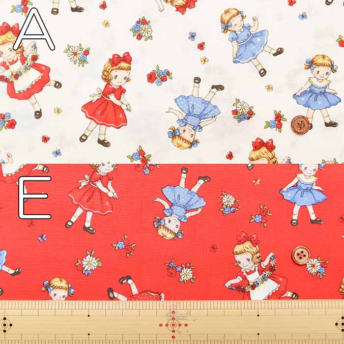 Cotton Muslin Print Fabric - Cheerful Sisters - nomura tailor