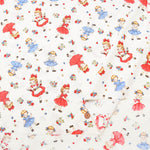 Cotton Muslin Print Fabric - Cheerful Sisters - nomura tailor