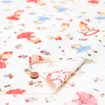 Cotton Muslin Print Fabric - Cheerful Sisters - nomura tailor