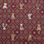 Cotton sheeting print fabric un/no Good old days Teddy bear - nomura tailor