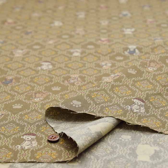 Cotton sheeting print fabric un/no Good old days Teddy bear - nomura tailor