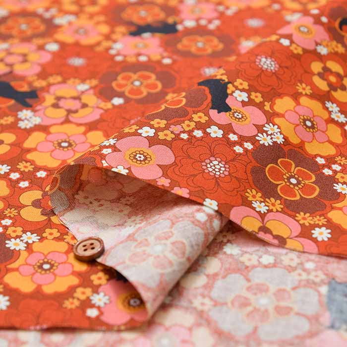 Cotton sheeting printed fabric un/no RETONO - nomura tailor