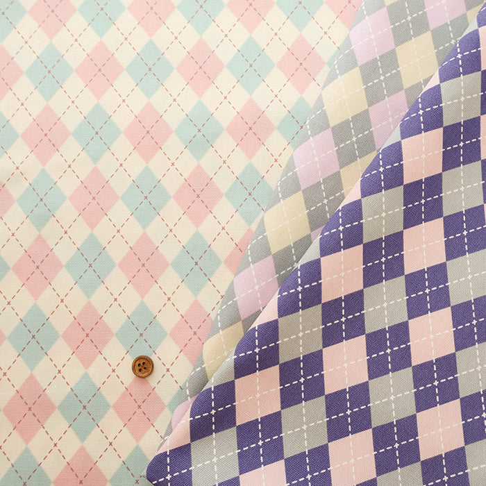 Cotton Oxford Fabric - Argyle - nomura tailor