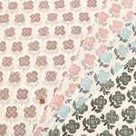 Cotton sheeting print fabric Stamped Flower - nomura tailor