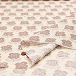 Cotton sheeting print fabric Stamped Flower - nomura tailor