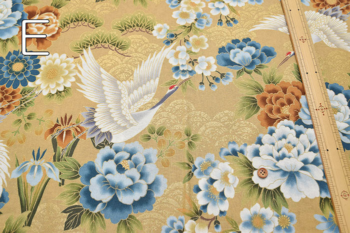 Cotton seating Japanese pattern print fabric flowering - nomura tailor