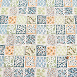 Cotton sheeting print fabric Tile Flower - nomura tailor