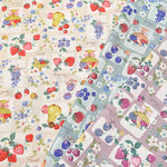 Cotton sheeting print fabric Retro Fruit - nomura tailor