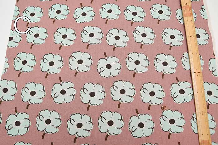 C/L canvas print fabric Flower - nomura tailor