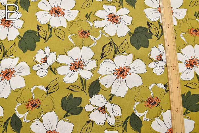 C/L Canvas Printed Fabric Flower - nomura tailor