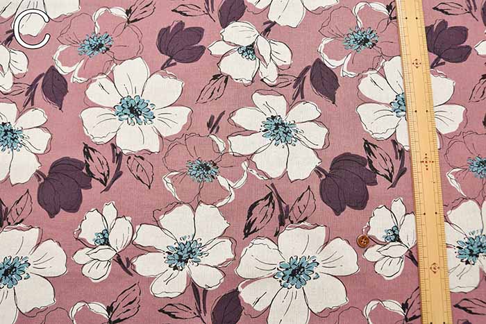 C/L Canvas Printed Fabric Flower - nomura tailor