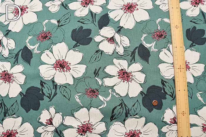 C/L Canvas Printed Fabric Flower - nomura tailor