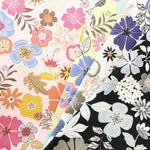 Cotton Oxford Printed Fabric - Interior Flowers - nomura tailor