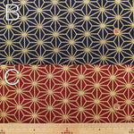 Cotton chinese Grame printed fabric Linen leaf pattern - nomura tailor