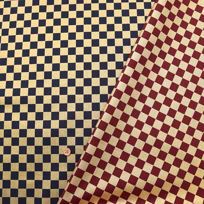 Cotton chinese Grame printed fabric Checkered - nomura tailor