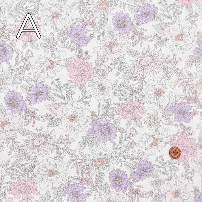 Cotton CB printed fabric Flower - nomura tailor