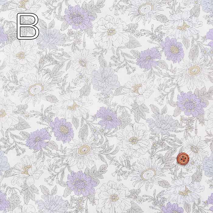 Cotton CB printed fabric Flower - nomura tailor