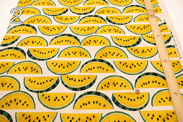 C/L Canvas Printed Fabric - Watermelon - nomura tailor