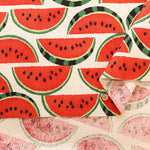 C/L Canvas Printed Fabric - Watermelon - nomura tailor