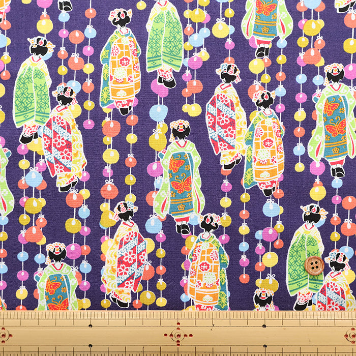 Cotton Sharting Printed Fabric - Maiko-san - nomura tailor