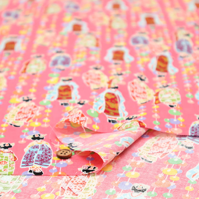 Cotton Sharting Printed Fabric - Maiko-san - nomura tailor