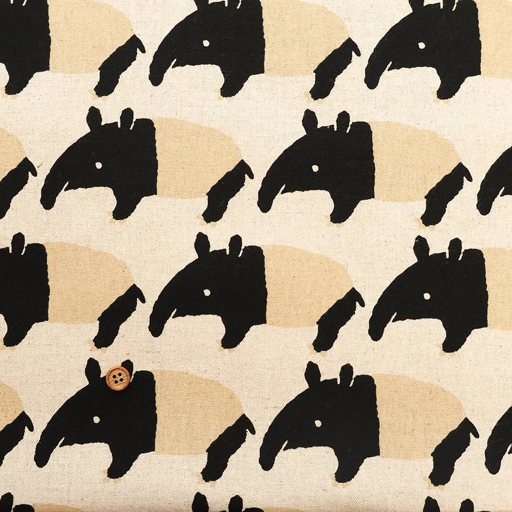 C/L Canvas Printed Fabric - Tapir - nomura tailor