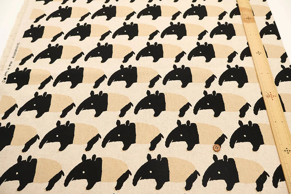 C/L Canvas Printed Fabric - Tapir - nomura tailor