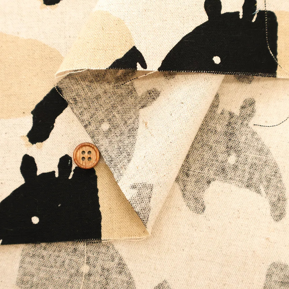 C/L Canvas Printed Fabric - Tapir - nomura tailor