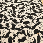 C/L Canvas Printed Fabric - Panda - nomura tailor