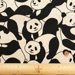 C/L Canvas Printed Fabric - Panda - nomura tailor