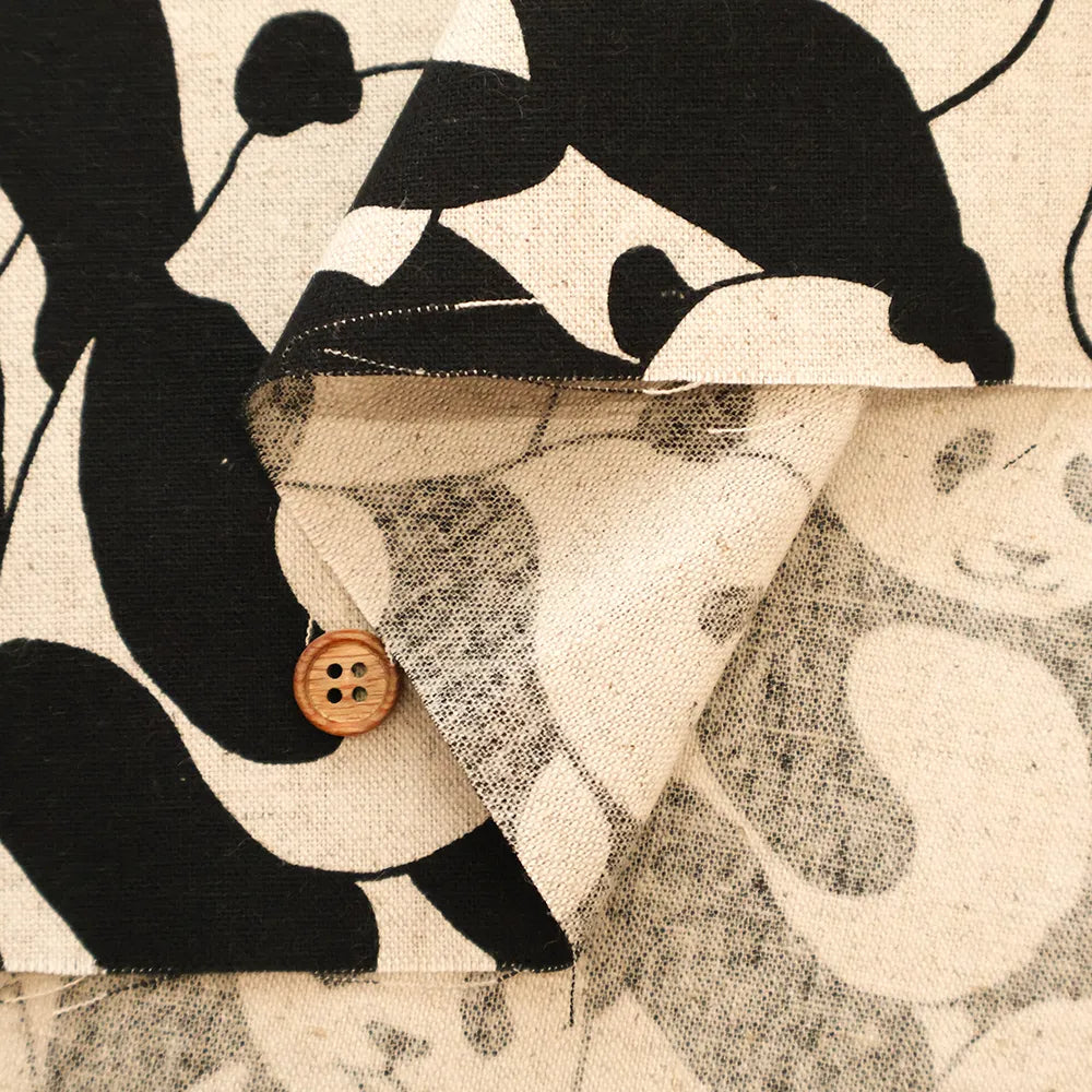 C/L Canvas Printed Fabric - Panda - nomura tailor