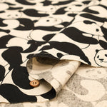 C/L Canvas Printed Fabric - Panda - nomura tailor
