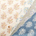 Cotton Unbleached Sharting Printed Fabric - Floral Harmony - nomura tailor