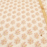 Cotton Unbleached Sharting Printed Fabric - Floral Harmony - nomura tailor