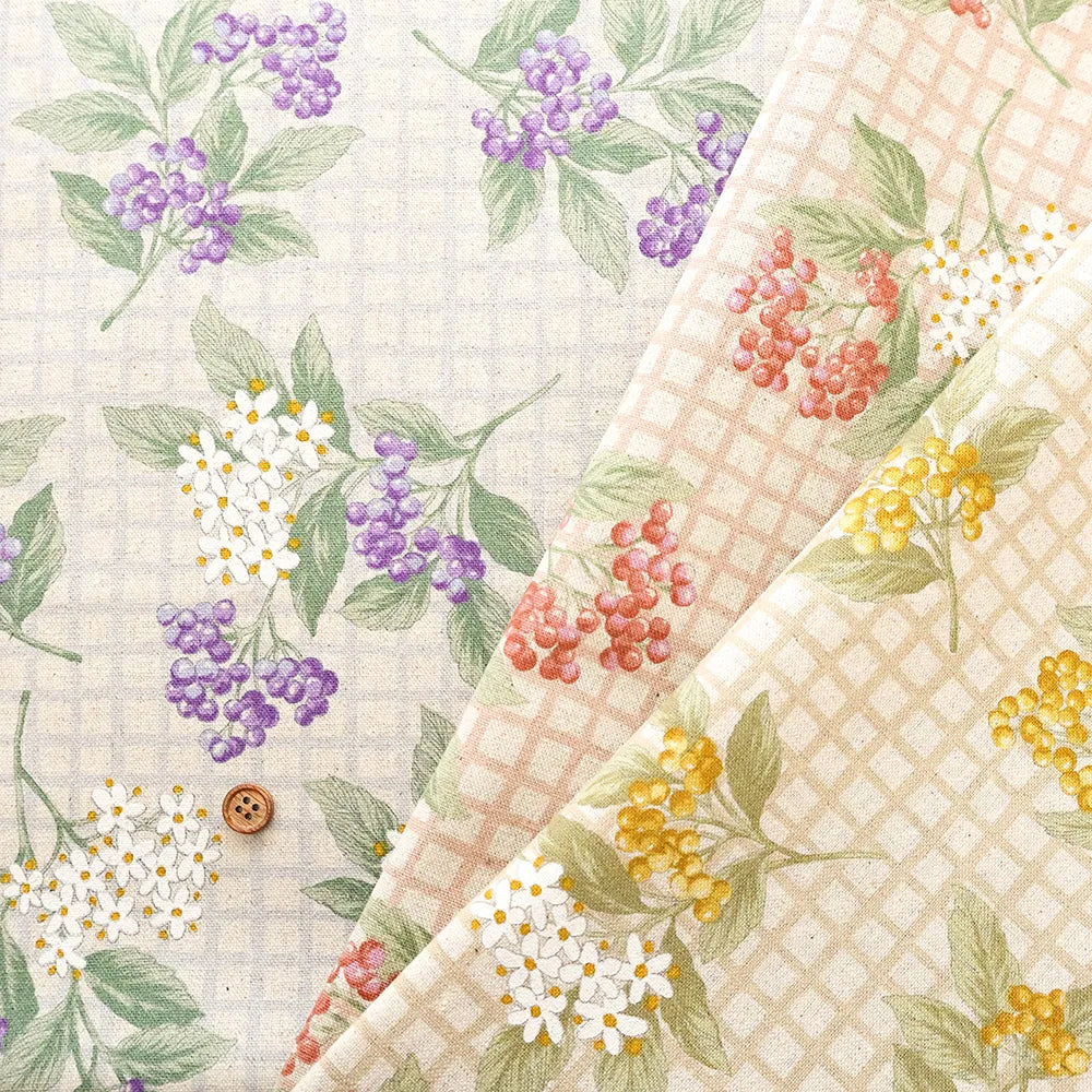 C/L Canvas Printed Fabric -  Nostalgia ベリー - nomura tailor