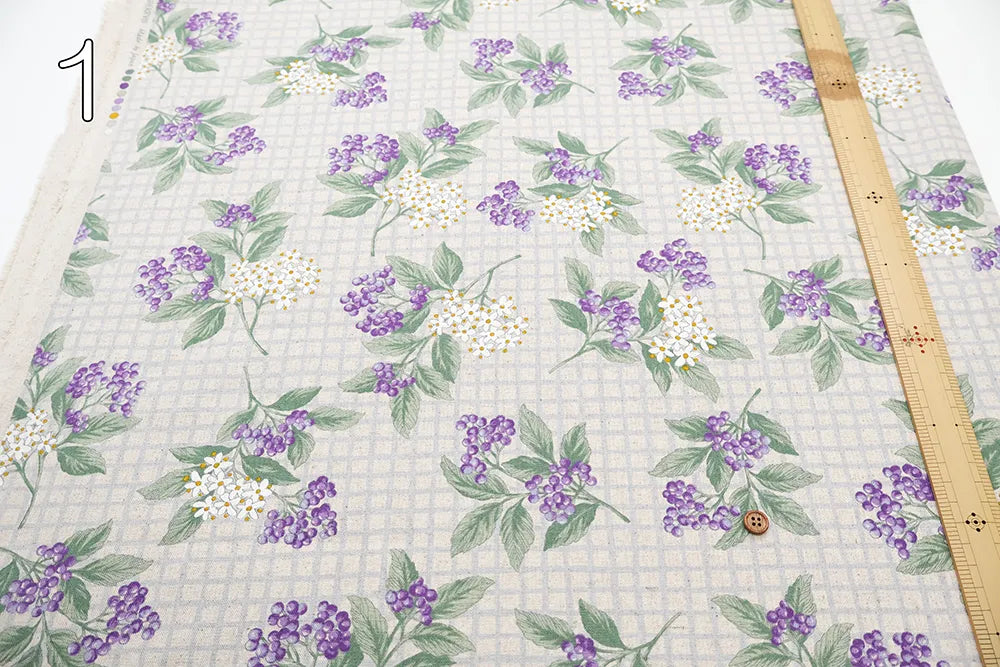 C/L Canvas Printed Fabric -  Nostalgia ベリー - nomura tailor