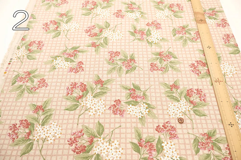 C/L Canvas Printed Fabric -  Nostalgia ベリー - nomura tailor