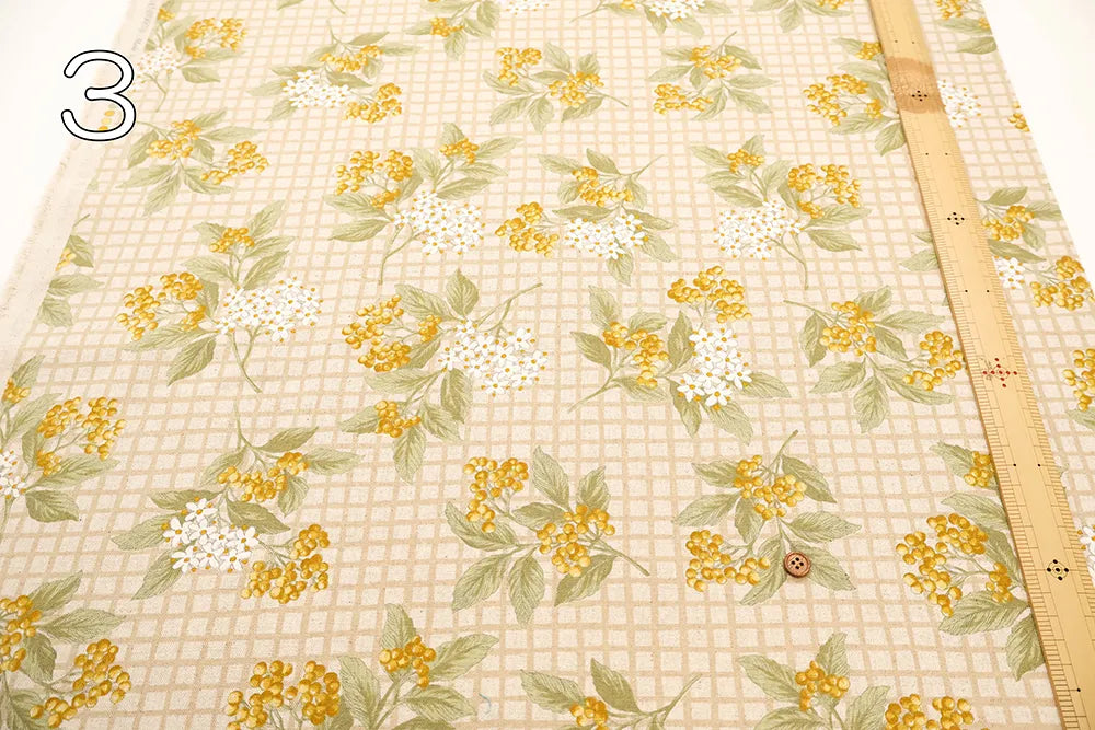 C/L Canvas Printed Fabric -  Nostalgia ベリー - nomura tailor
