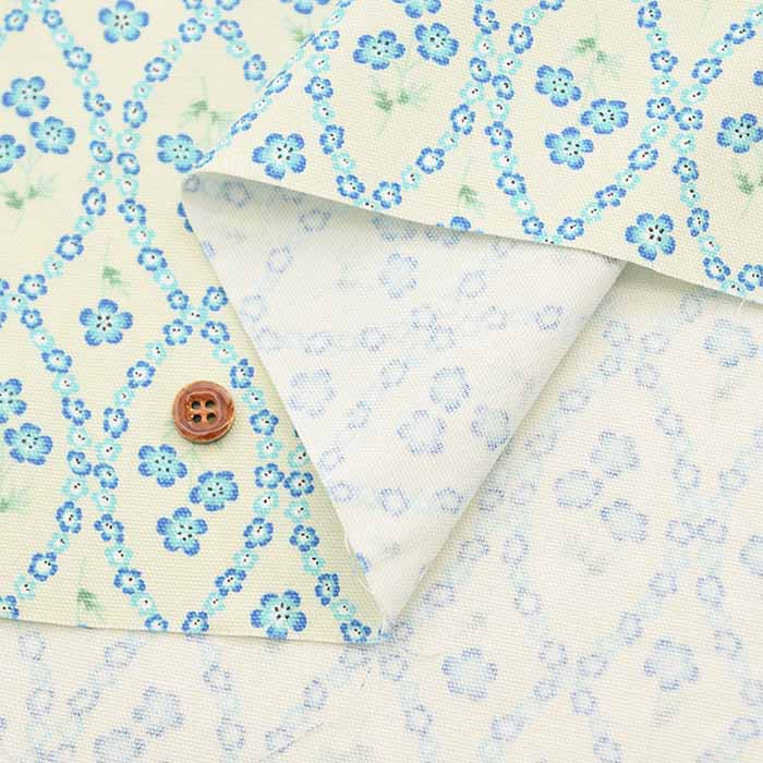 Cotton Ox Printed Fabric Nemophila - nomura tailor