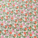 Cotton sheeting printed fabric Full of strawberries - nomura tailor