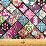 Cotton Sheeting printed Fabric - Japanese Style Lame (Glitter) - nomura tailor