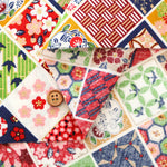 Cotton Sheeting printed Fabric - Japanese Style Lame (Glitter) - nomura tailor