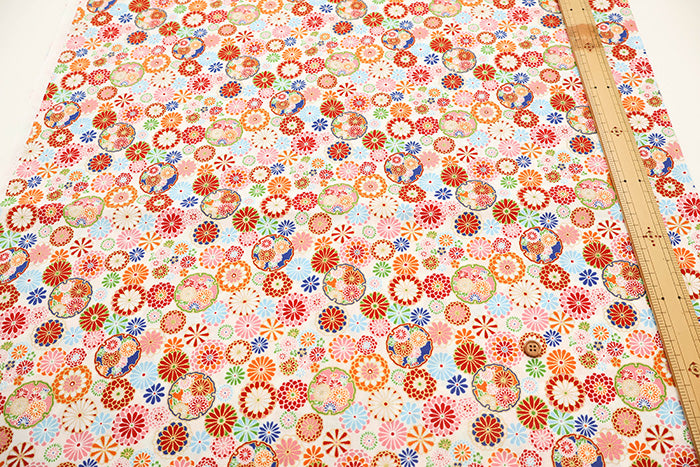 Cotton Sheeting printed Fabric - Japanese Style Lame (Glitter) - nomura tailor