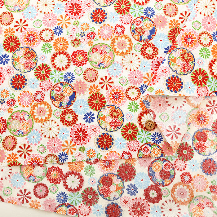 Cotton Sheeting printed Fabric - Japanese Style Lame (Glitter) - nomura tailor