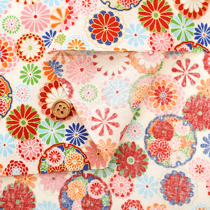 Cotton Sheeting printed Fabric - Japanese Style Lame (Glitter) - nomura tailor