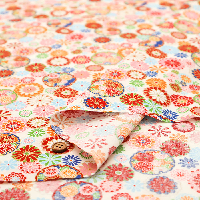 Cotton Sheeting printed Fabric - Japanese Style Lame (Glitter) - nomura tailor