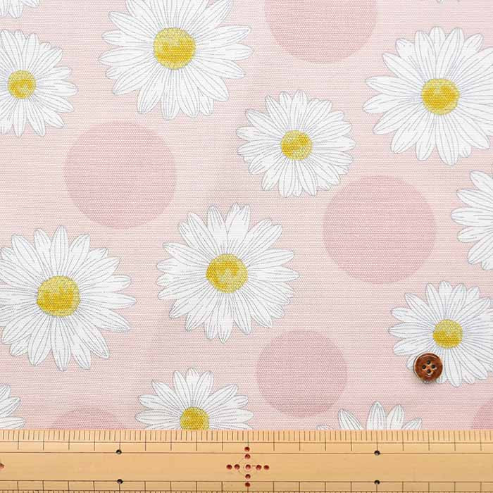 Cotton Ox Printed Fabric Polka Dot Daisy - nomura tailor