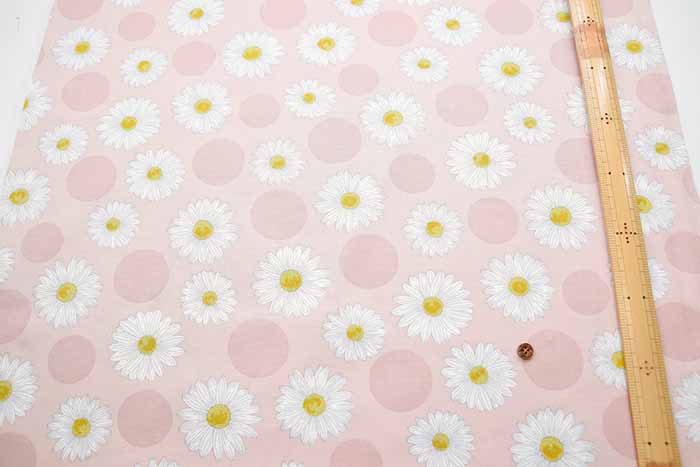 Cotton Ox Printed Fabric Polka Dot Daisy - nomura tailor