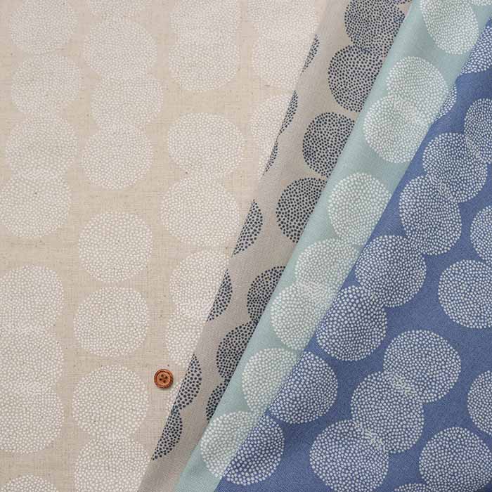 C/L Canvas printed fabric maisema circle - nomura tailor