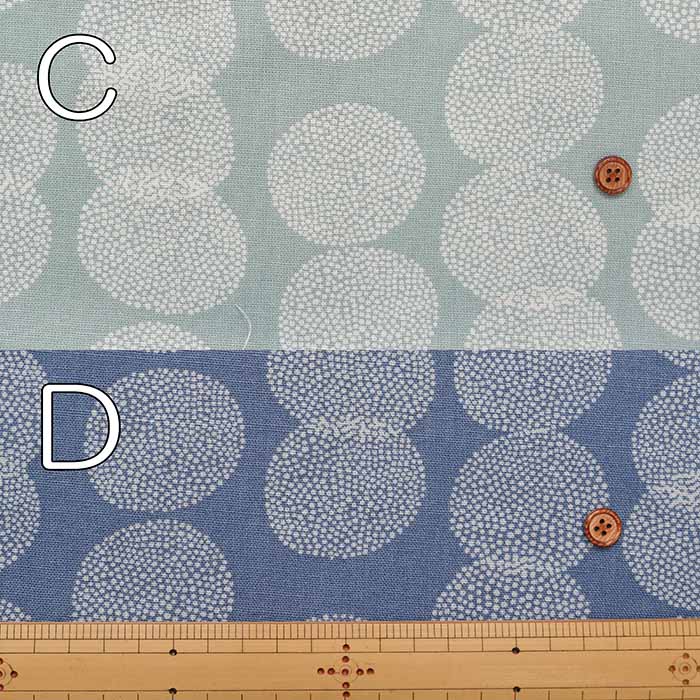 C/L Canvas printed fabric maisema circle - nomura tailor